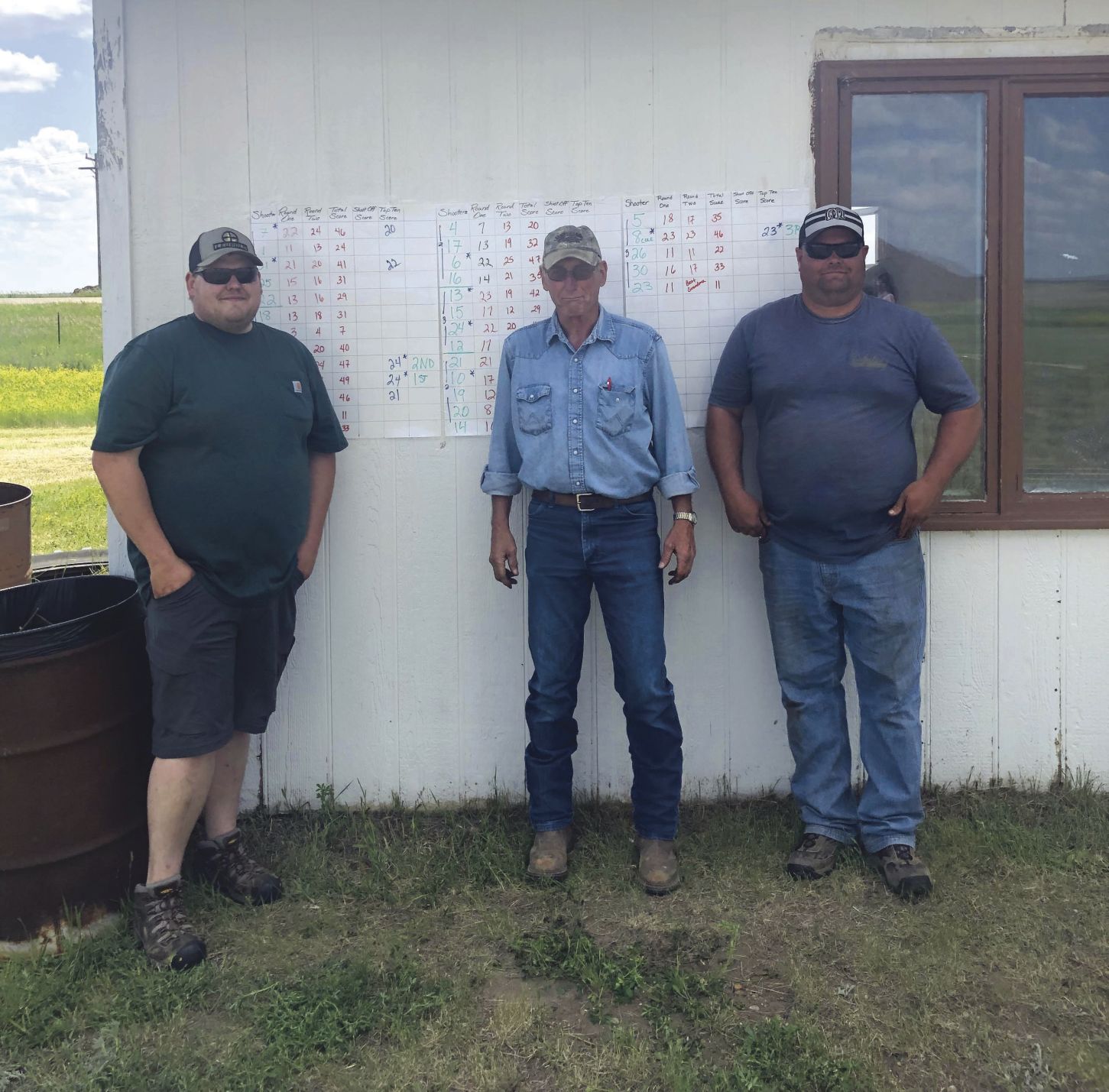 Top three finishers for 2019 Lions Family Fun Trap Shoot